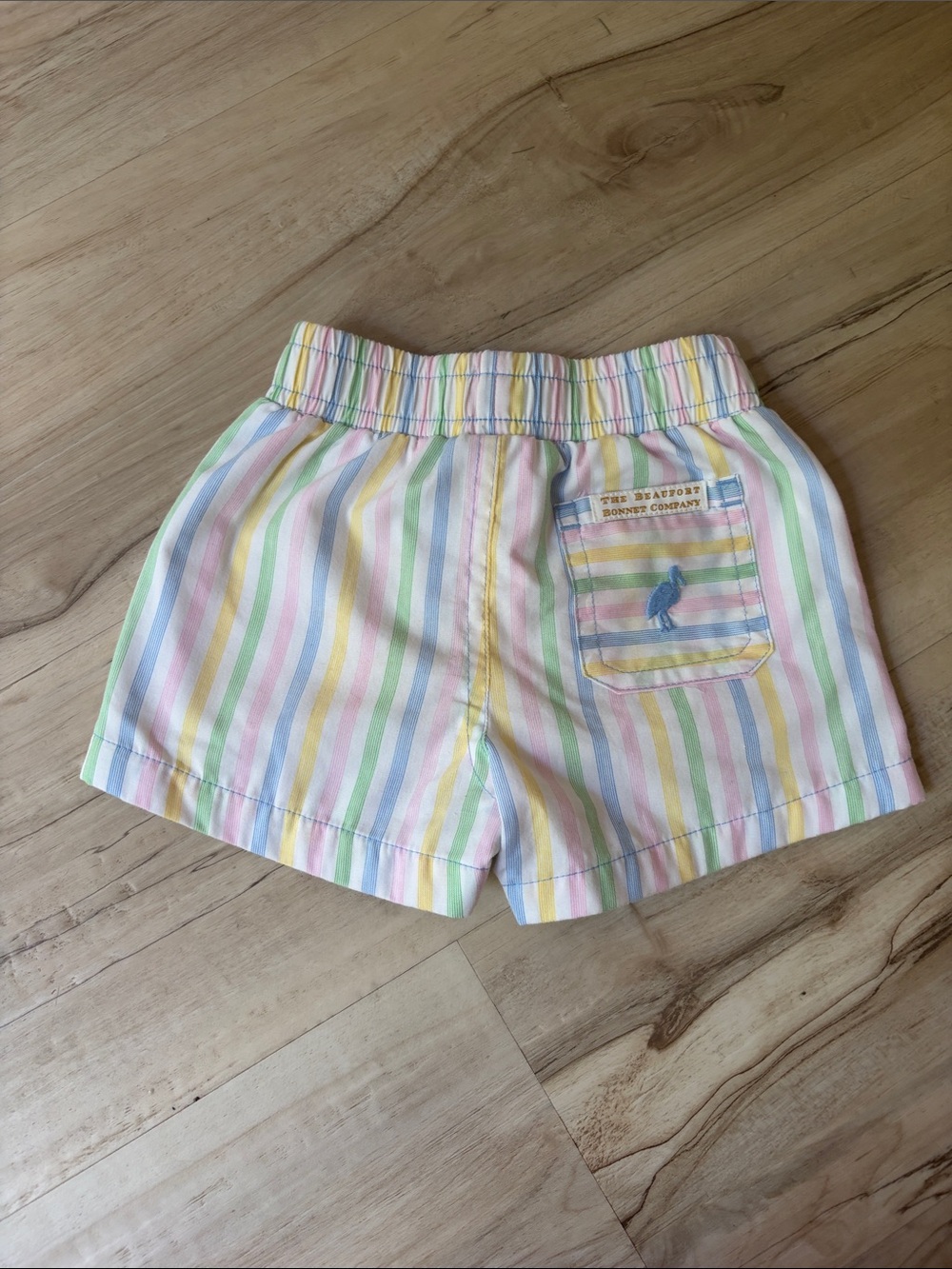 The Beaufort Bonnet Company Pastel Rainbow Stripe Kids Shorts - Multicolor
